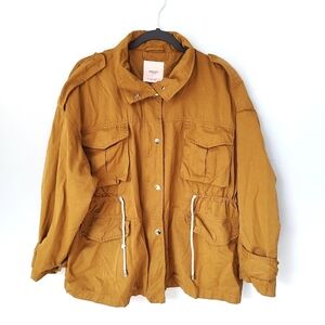 Mango Size XS Mustard Yellow Utility Jacket